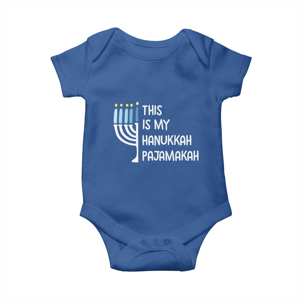 Funny Hanukkah Pajama Baby Onesie This is My Pajamakah Gift Chanukah TS10 Royal Blue Print Your Wear