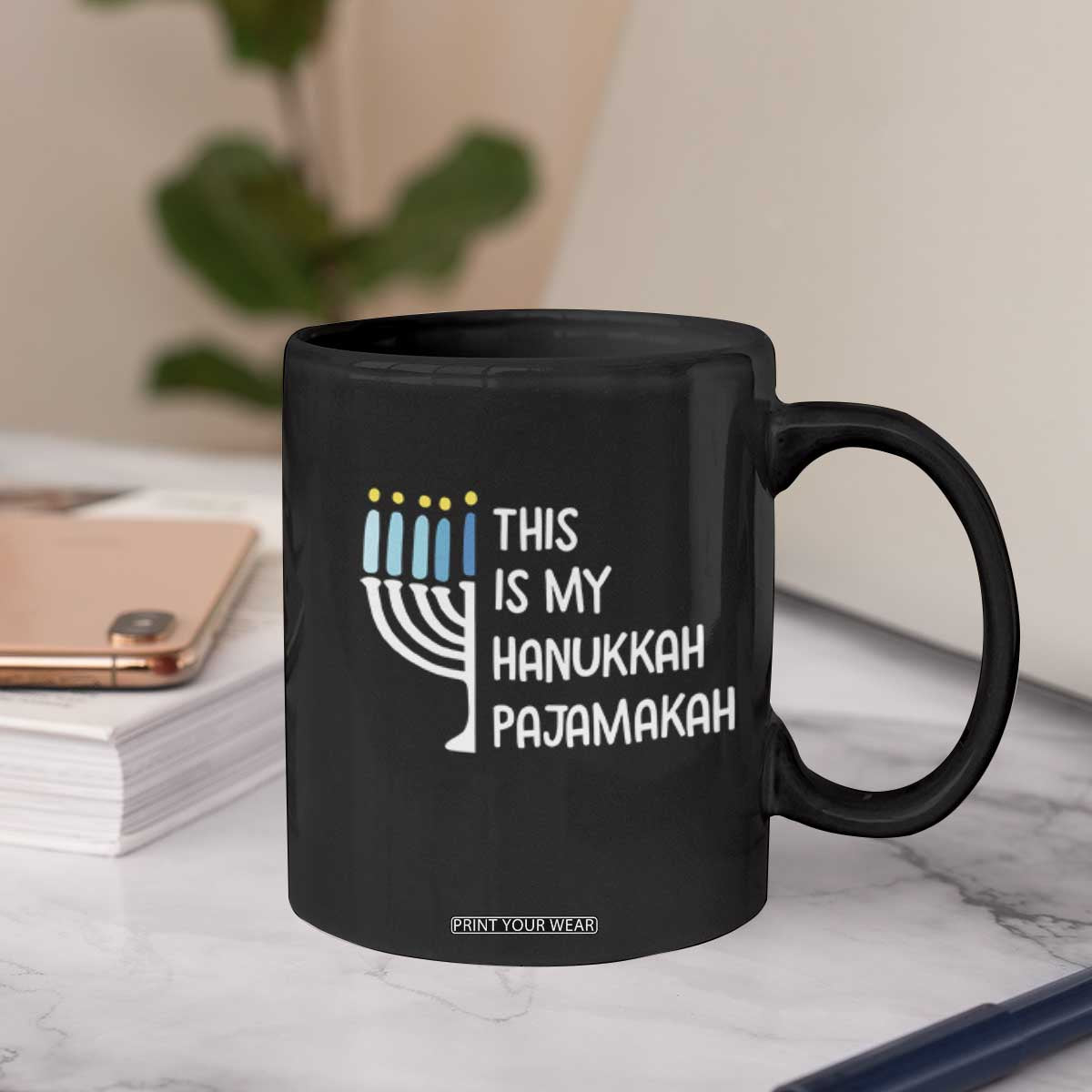 Funny Hanukkah Pajama Coffee Mug This is My Pajamakah Gift Chanukah TS10 Print Your Wear