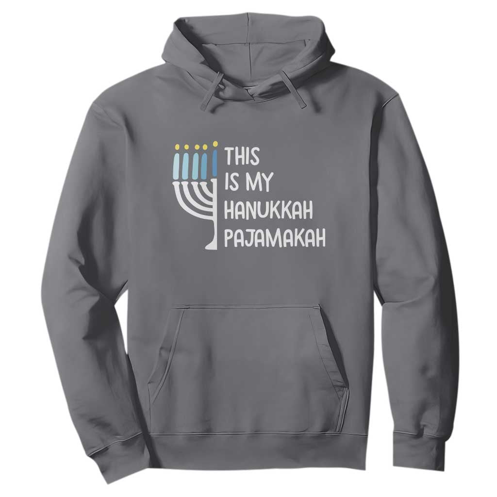 Funny Hanukkah Pajama Hoodie This is My Pajamakah Gift Chanukah TS10 Charcoal Print Your Wear