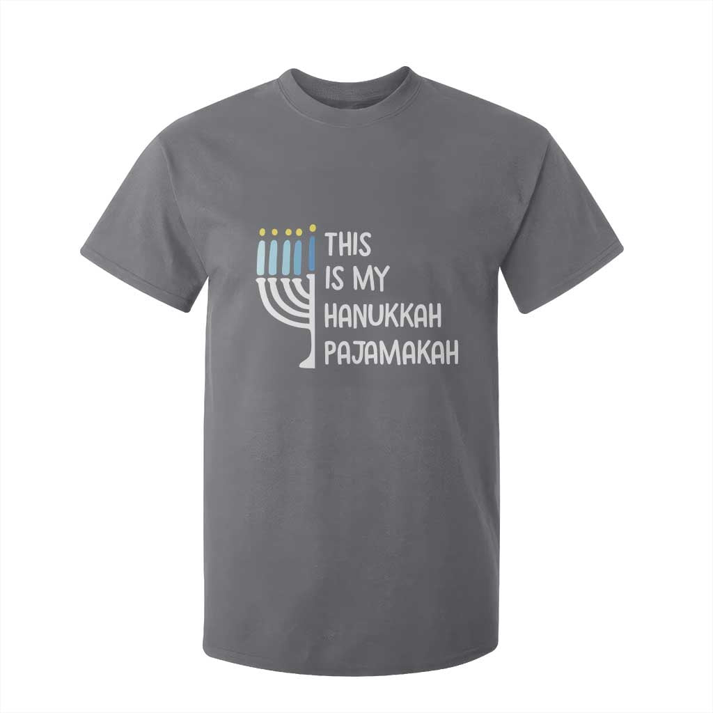 Funny Hanukkah Pajama T Shirt For Kid This is My Pajamakah Gift Chanukah TS10 Charcoal Print Your Wear