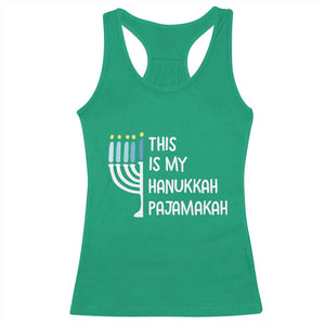Funny Hanukkah Pajama Racerback Tank Top This is My Pajamakah Gift Chanukah TS10 Irish Green Print Your Wear