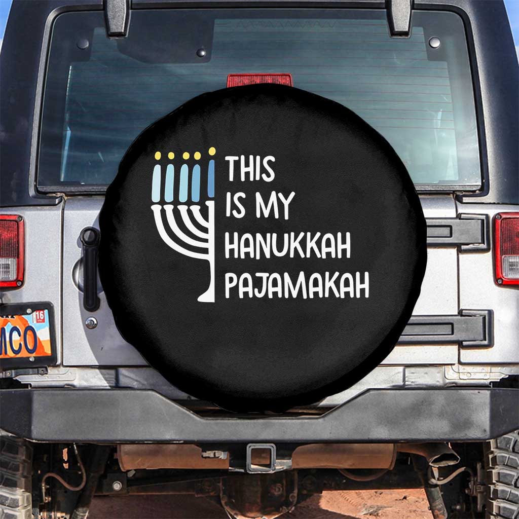 Funny Hanukkah Pajama Spare Tire Cover This is My Pajamakah Gift Chanukah TS10 No hole Black Print Your Wear