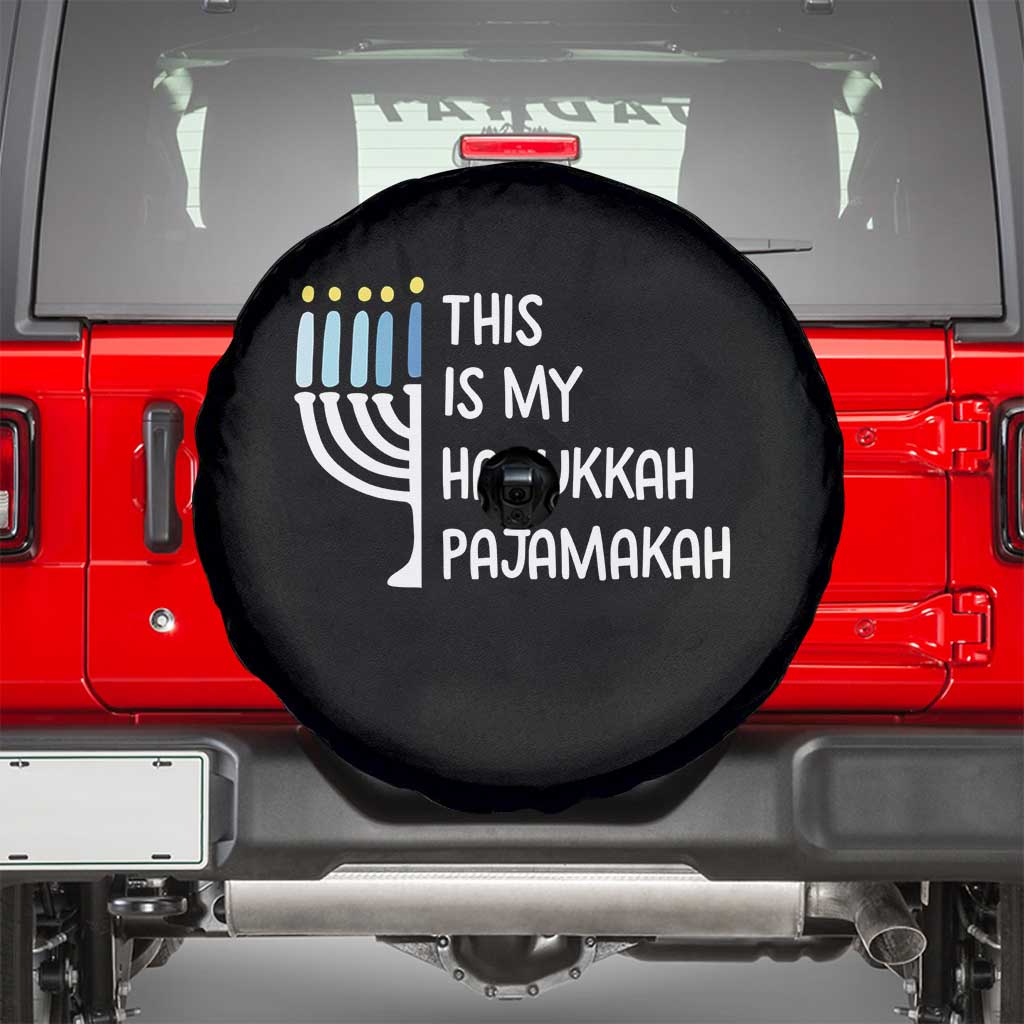 Funny Hanukkah Pajama Spare Tire Cover This is My Pajamakah Gift Chanukah TS10 Black Print Your Wear