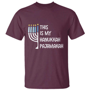 Funny Hanukkah Pajama T Shirt This is My Pajamakah Gift Chanukah TS10 Maroon Print Your Wear