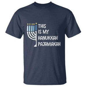 Funny Hanukkah Pajama T Shirt This is My Pajamakah Gift Chanukah TS10 Navy Print Your Wear