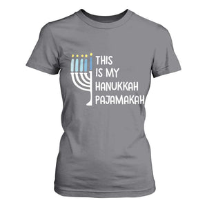 Funny Hanukkah Pajama T Shirt For Women This is My Pajamakah Gift Chanukah TS10 Charcoal Print Your Wear