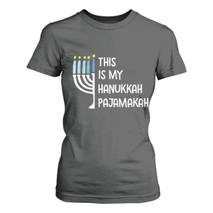 Funny Hanukkah Pajama T Shirt For Women This is My Pajamakah Gift Chanukah TS10 Dark Heather Print Your Wear