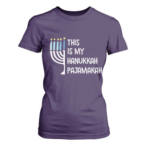 Funny Hanukkah Pajama T Shirt For Women This is My Pajamakah Gift Chanukah TS10 Purple Print Your Wear