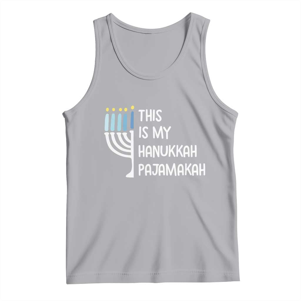 Funny Hanukkah Pajama Tank Top This is My Pajamakah Gift Chanukah TS10 Athletic Heather Print Your Wear