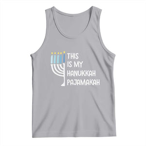 Funny Hanukkah Pajama Tank Top This is My Pajamakah Gift Chanukah TS10 Athletic Heather Print Your Wear