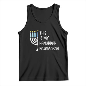 Funny Hanukkah Pajama Tank Top This is My Pajamakah Gift Chanukah TS10 Black Print Your Wear