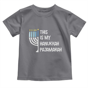 Funny Hanukkah Pajama Toddler T Shirt This is My Pajamakah Gift Chanukah TS10 Charcoal Print Your Wear