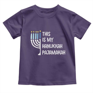 Funny Hanukkah Pajama Toddler T Shirt This is My Pajamakah Gift Chanukah TS10 Purple Print Your Wear