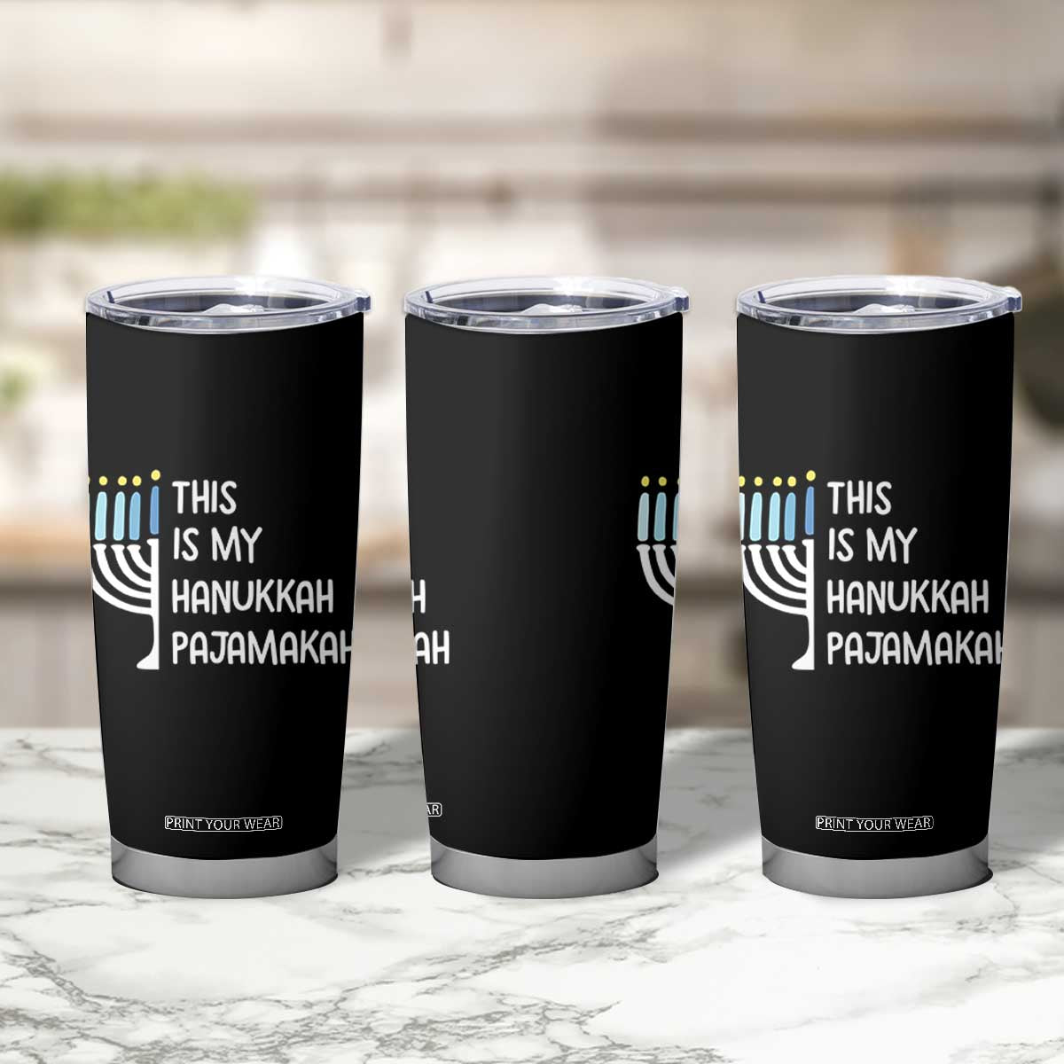 Funny Hanukkah Pajama Tumbler Cup This is My Pajamakah Gift Chanukah TS10 Print Your Wear