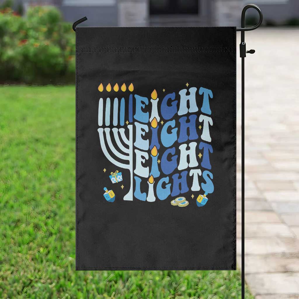 Happy Hanukkah Garden Flag Retro Groovy Eight Nights and Eight Lights TS10 Print Your Wear