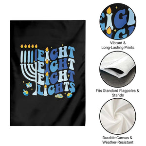 Happy Hanukkah Garden Flag Retro Groovy Eight Nights and Eight Lights TS10 Print Your Wear