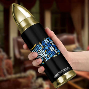 Happy Hanukkah Bullet Tumbler Retro Groovy Eight Nights and Eight Lights TS10 Print Your Wear