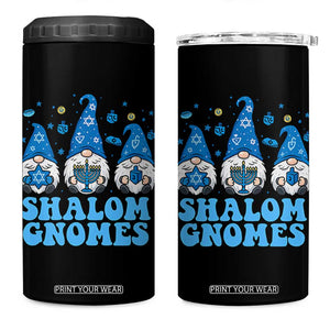 Happy Hanukkah 4 in 1 Can Cooler Tumbler Retro Groovy Eight Nights Lights TS10 One Size: 16 oz Black Print Your Wear