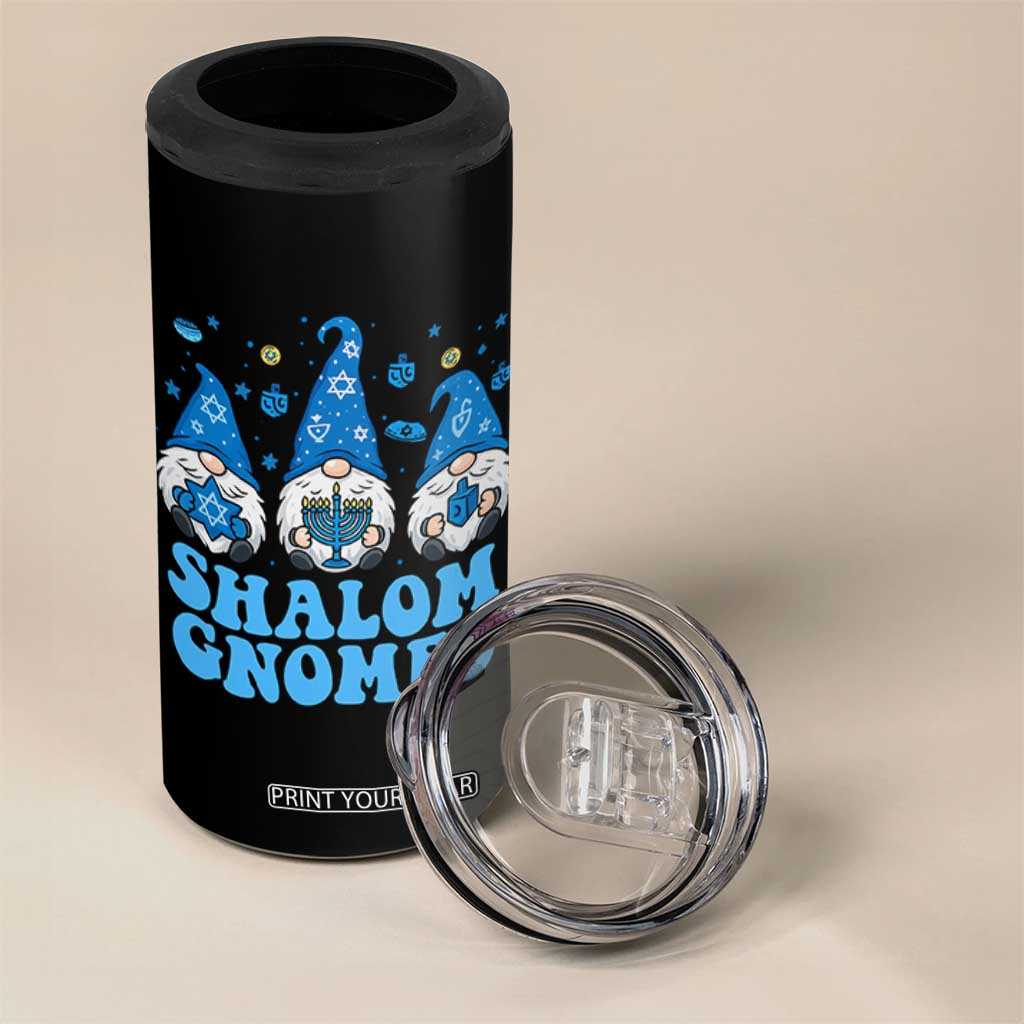 Happy Hanukkah 4 in 1 Can Cooler Tumbler Retro Groovy Eight Nights Lights TS10 Print Your Wear