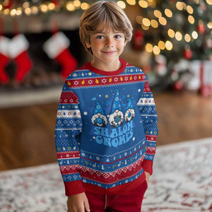 Happy Hanukkah Hanukkah Ugly Sweater Retro Groovy Eight Nights Lights TS10 Blue Red Print Your Wear
