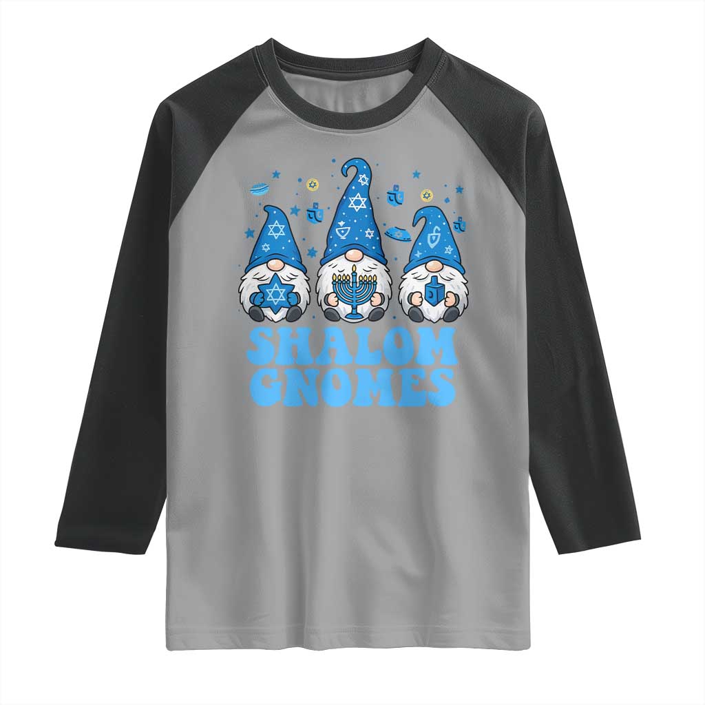 Happy Hanukkah Raglan Shirt Retro Groovy Eight Nights Lights TS10 Sport Gray Black Print Your Wear