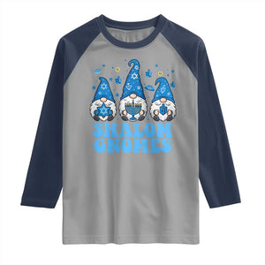 Happy Hanukkah Raglan Shirt Retro Groovy Eight Nights Lights TS10 Sport Gray Navy Print Your Wear