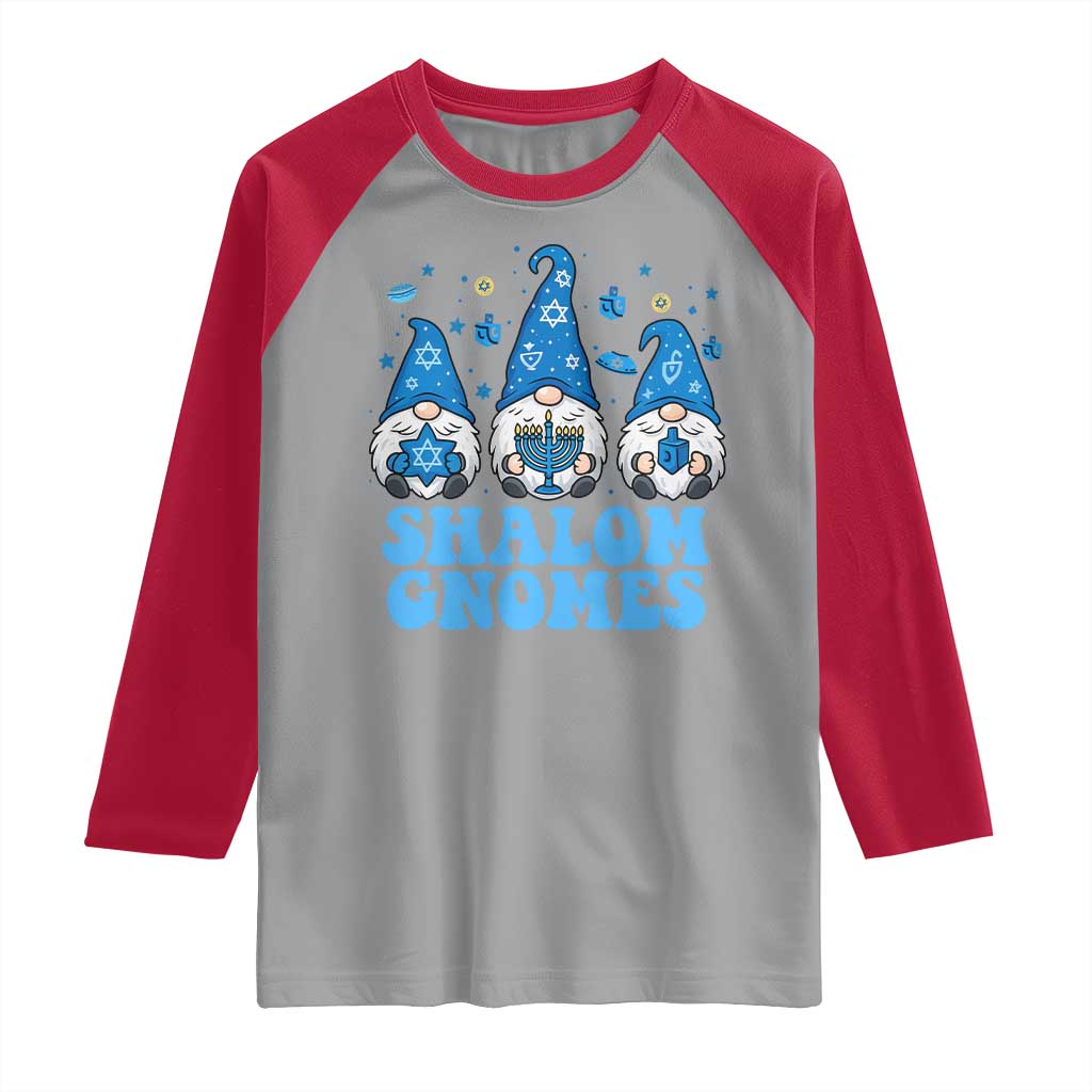 Happy Hanukkah Raglan Shirt Retro Groovy Eight Nights Lights TS10 Sport Gray Red Print Your Wear