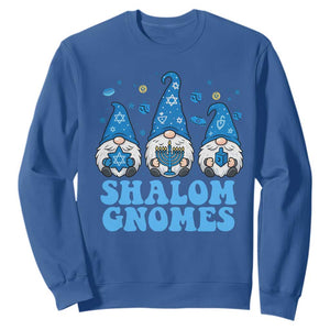 Happy Hanukkah Sweatshirt Retro Groovy Eight Nights Lights TS10 Royal Blue Print Your Wear