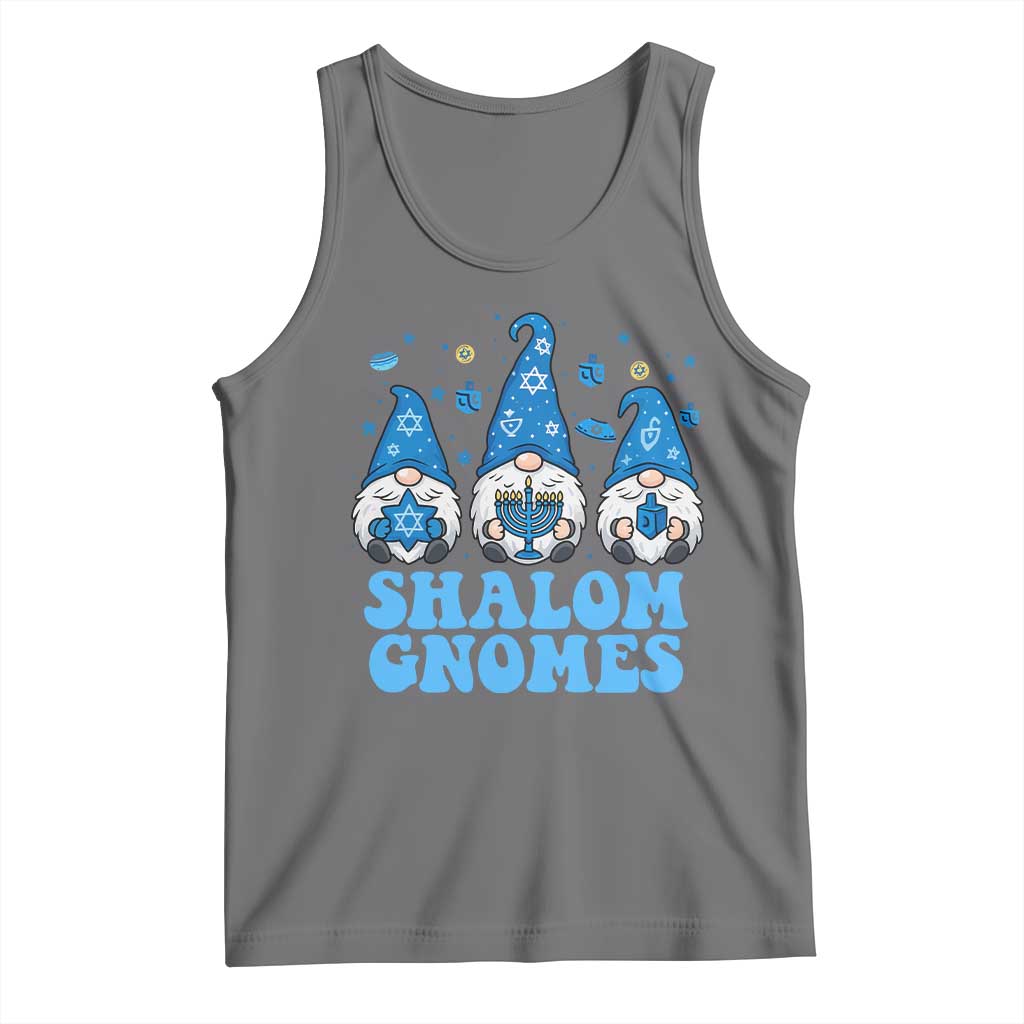 Happy Hanukkah Tank Top Retro Groovy Eight Nights Lights TS10 Black Heather Print Your Wear