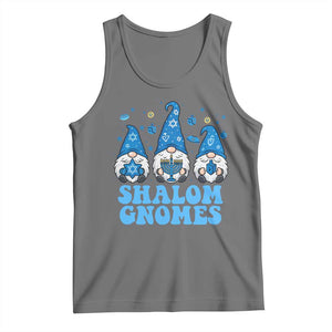 Happy Hanukkah Tank Top Retro Groovy Eight Nights Lights TS10 Black Heather Print Your Wear