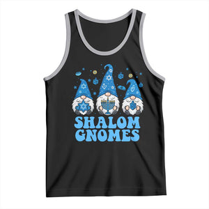 Happy Hanukkah Tank Top Retro Groovy Eight Nights Lights TS10 Black Athletic Heather Print Your Wear