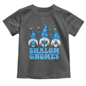 Happy Hanukkah Toddler T Shirt Retro Groovy Eight Nights Lights TS10 Dark Heather Print Your Wear