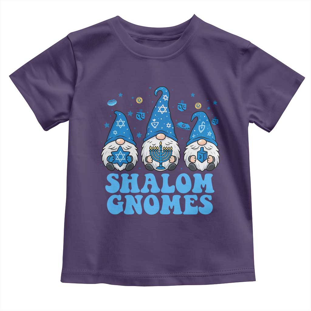 Happy Hanukkah Toddler T Shirt Retro Groovy Eight Nights Lights TS10 Purple Print Your Wear