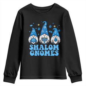 Happy Hanukkah Youth Sweatshirt Retro Groovy Eight Nights Lights TS10 Black Print Your Wear