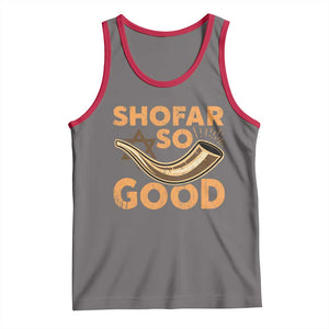 Shofar So Good Tank Top Funny Rosh Hashanah Jewish Holiday Gift TS10 Deep Heather Red Print Your Wear