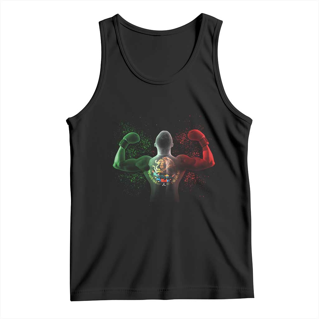 Mexican Boxing Tank Top Retro Vintage Watercolors Mexico Flag Boxer TS10 Black Print Your Wear