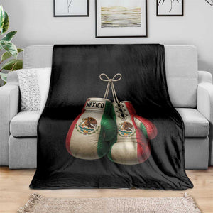 Mexican Boxing Gloves Throw Blanket Retro Vintage Mexico Flag Boxer TS10 Print Your Wear