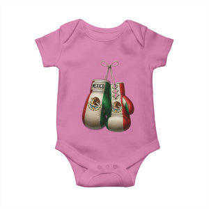 Mexican Boxing Gloves Baby Onesie Retro Vintage Mexico Flag Boxer TS10 Azalea Print Your Wear