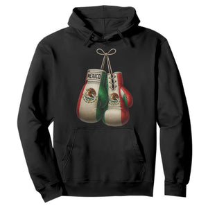 Mexican Boxing Gloves Hoodie Retro Vintage Mexico Flag Boxer TS10 Black Print Your Wear