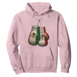 Mexican Boxing Gloves Hoodie Retro Vintage Mexico Flag Boxer TS10 Light Pink Print Your Wear
