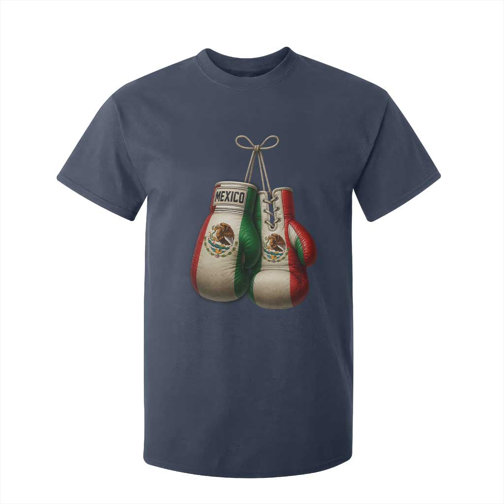 Mexican Boxing Gloves T Shirt For Kid Retro Vintage Mexico Flag Boxer TS10 Navy Print Your Wear