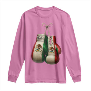 Mexican Boxing Gloves Long Sleeve Shirt Retro Vintage Mexico Flag Boxer TS10 Azalea Print Your Wear
