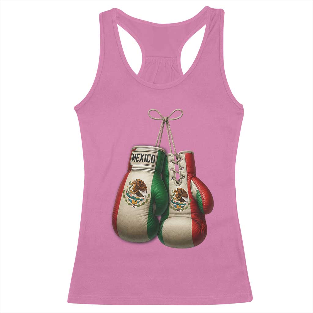 Mexican Boxing Gloves Racerback Tank Top Retro Vintage Mexico Flag Boxer TS10 Azalea Print Your Wear