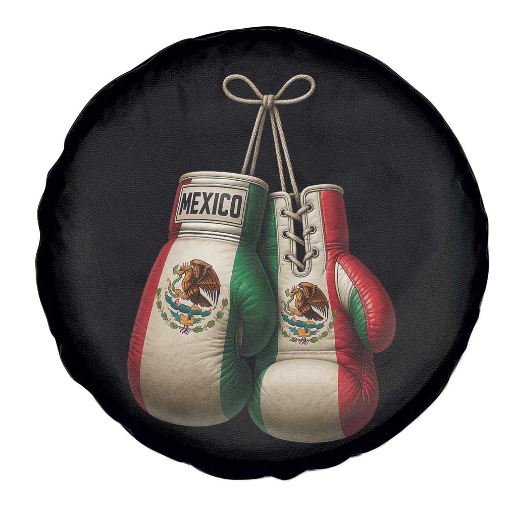Mexican Boxing Gloves Spare Tire Cover Retro Vintage Mexico Flag Boxer TS10 Print Your Wear