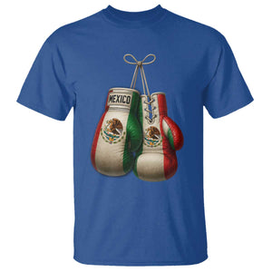 Mexican Boxing Gloves T Shirt Retro Vintage Mexico Flag Boxer TS10 Royal Blue Print Your Wear