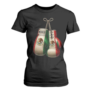 Mexican Boxing Gloves T Shirt For Women Retro Vintage Mexico Flag Boxer TS10 Black Print Your Wear