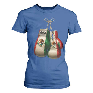 Mexican Boxing Gloves T Shirt For Women Retro Vintage Mexico Flag Boxer TS10 Royal Blue Print Your Wear