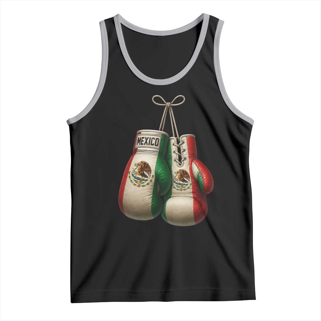 Mexican Boxing Gloves Tank Top Retro Vintage Mexico Flag Boxer TS10 Black Athletic Heather Print Your Wear