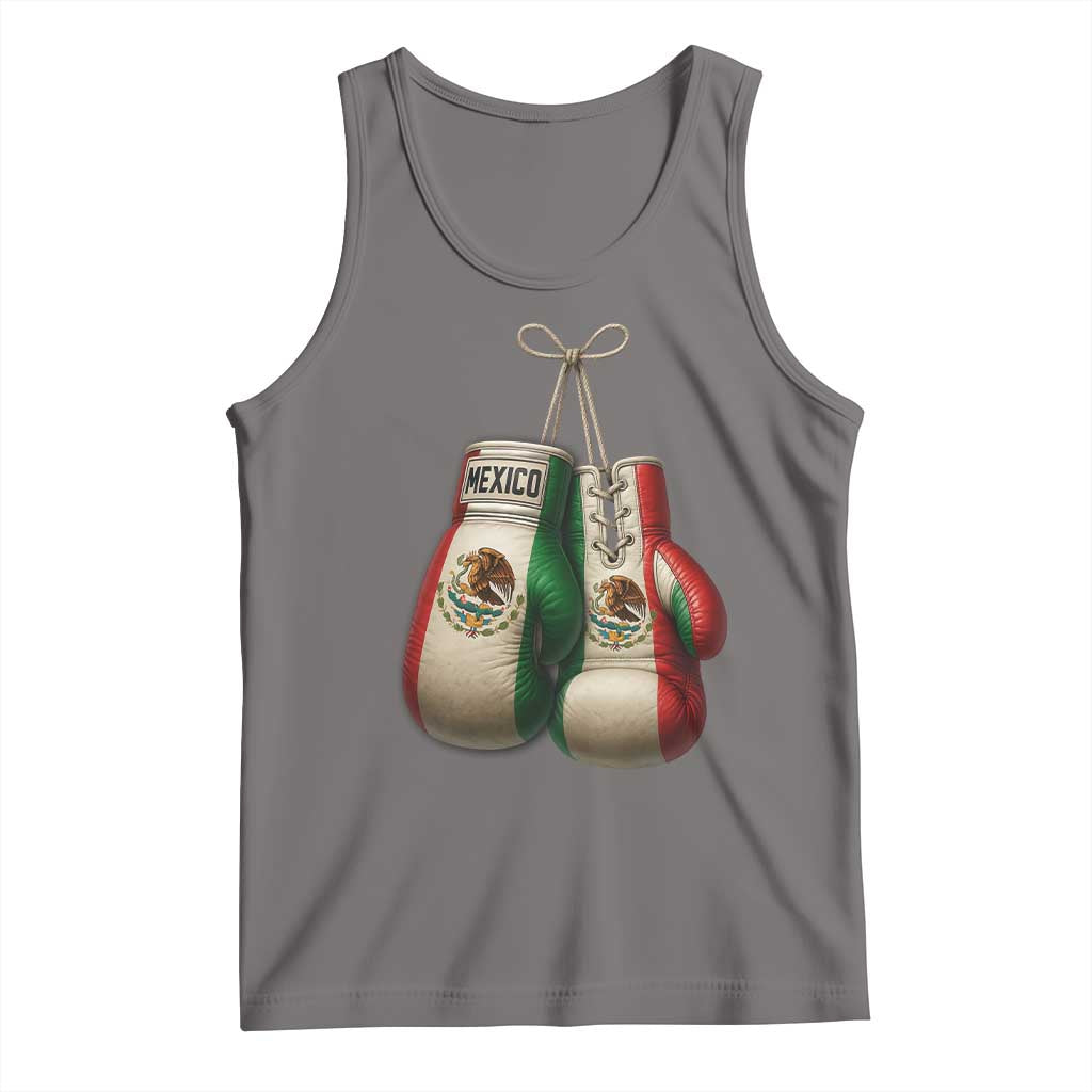 Mexican Boxing Gloves Tank Top Retro Vintage Mexico Flag Boxer TS10 Deep Heather Print Your Wear
