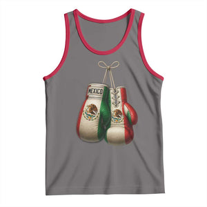 Mexican Boxing Gloves Tank Top Retro Vintage Mexico Flag Boxer TS10 Deep Heather Red Print Your Wear